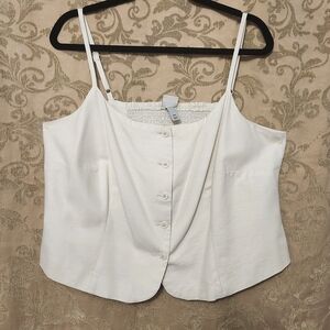 Fitted Tank Top, Vest, Bustier, Smocked Back Sz XXL